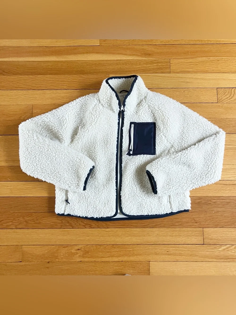 Crewcuts Cream Ivory Sherpa Fall Soft Cozy Zip Up Fleece Jacket XL 12 13